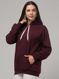 Womens Premium 100% Cotton Plain Hooded