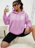 Fancy Women Hoodie Sweatshirt in Fleece fabric for winter wear