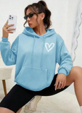 Fancy Women Hoodie Sweatshirt in Fleece fabric for winter wear