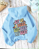 Fancy Back Printed Women Hoodie Sweatshirt in Fleece fabric for winter wear