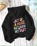 Fancy Back Printed Women Hoodie Sweatshirt in Fleece fabric for winter wear