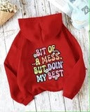 Fancy Back Printed Women Hoodie Sweatshirt in Fleece fabric for winter wear