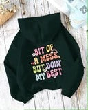 Fancy Back Printed Women Hoodie Sweatshirt in Fleece fabric for winter wear