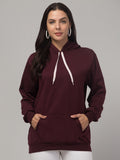 Womens Premium 100% Cotton Plain Hooded