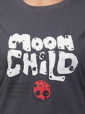 Over Moon Child Printed Cool Black