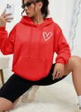 Fancy Women Hoodie Sweatshirt in Fleece fabric for winter wear