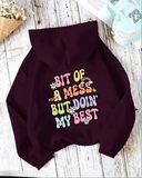 Fancy Back Printed Women Hoodie Sweatshirt in Fleece fabric for winter wear